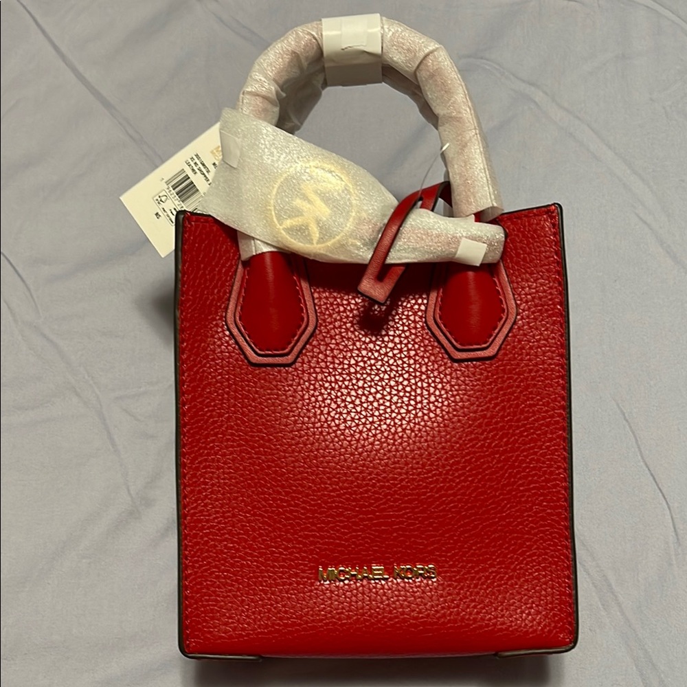 Michael Kors Red Mini Bag with Geometric Detailing - Picture 2 of 4